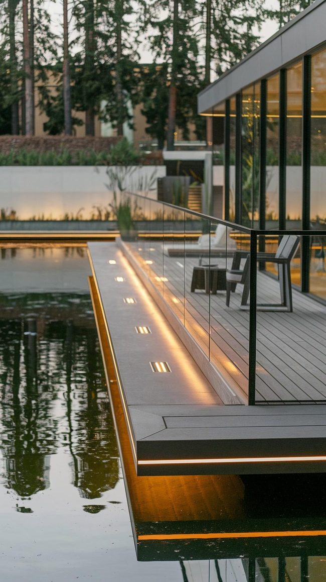 Floating Oak Deck Over Water