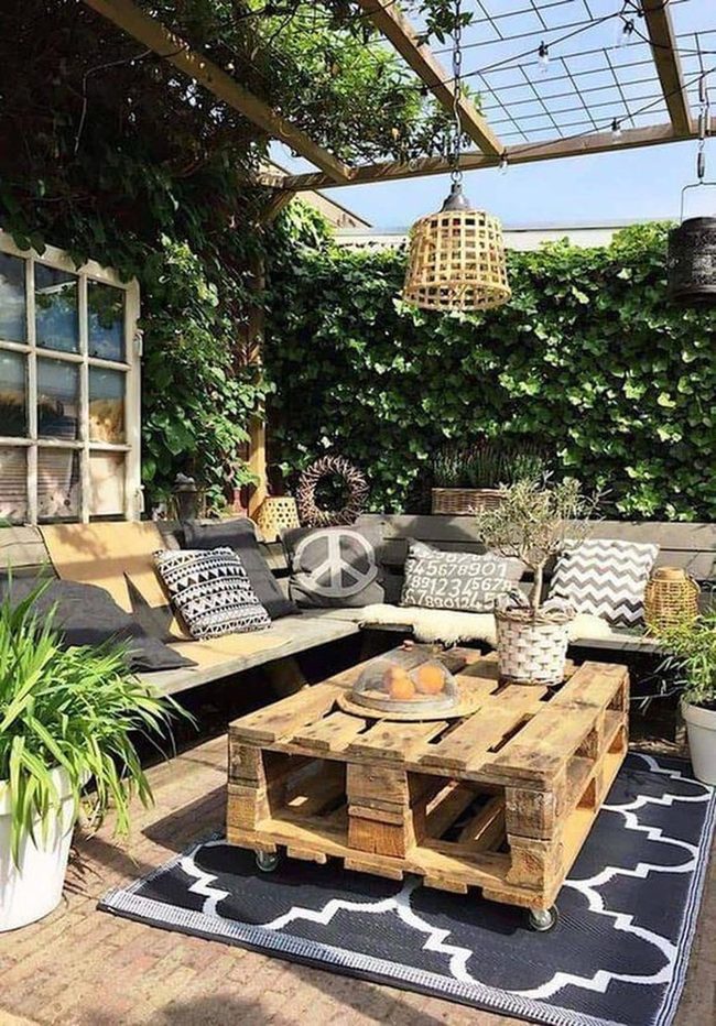 Sunlit Garden Seating Retreat