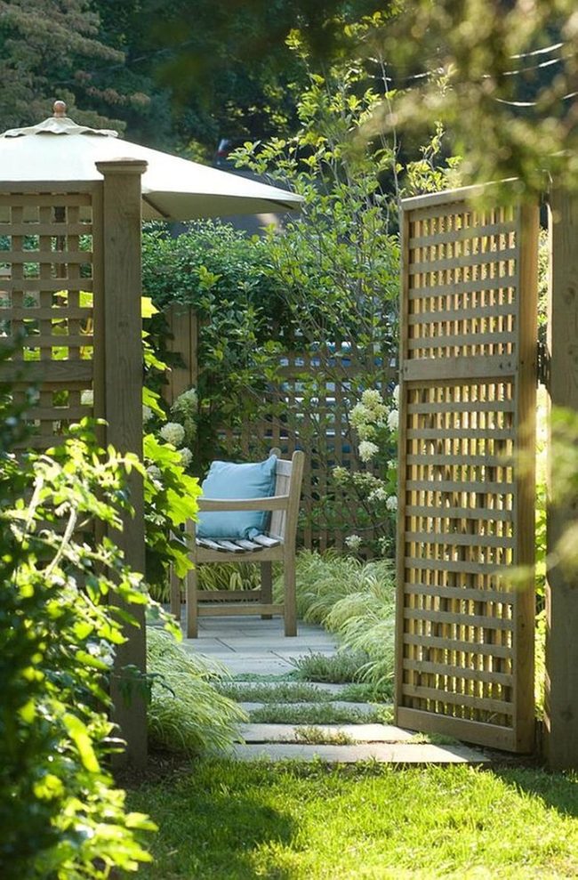 Blue Cushioned Retreat Among Green