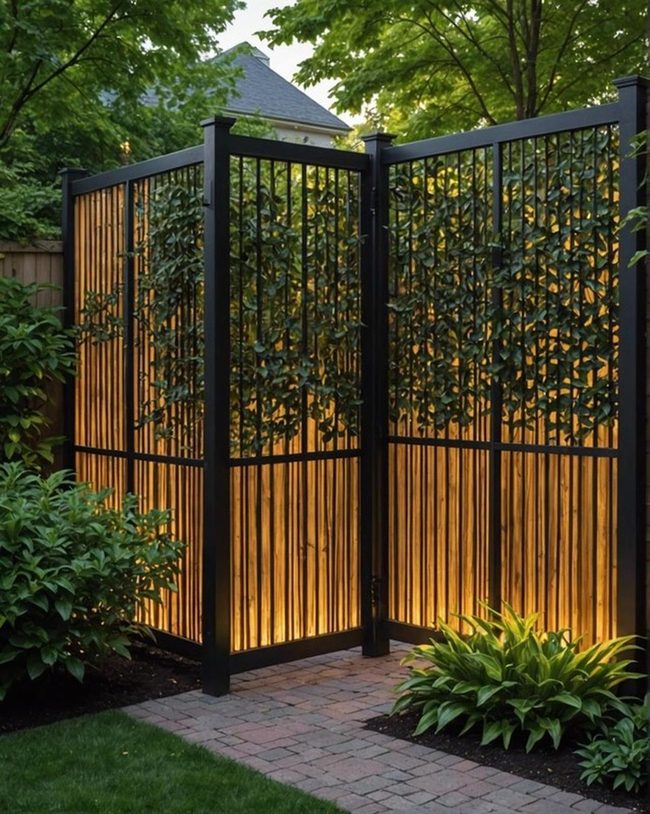 Illuminated Frosted Glass Privacy