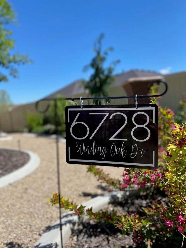 Double-Sided Metal Address Marker