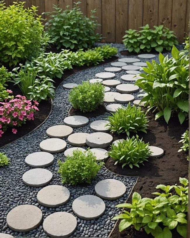 Fresh Herb Garden Pathway