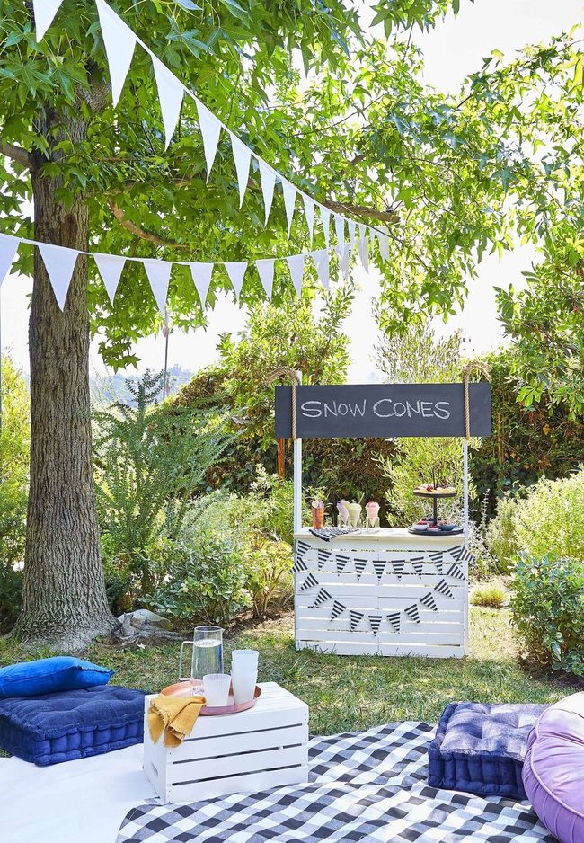 Backyard Snow Cone Station