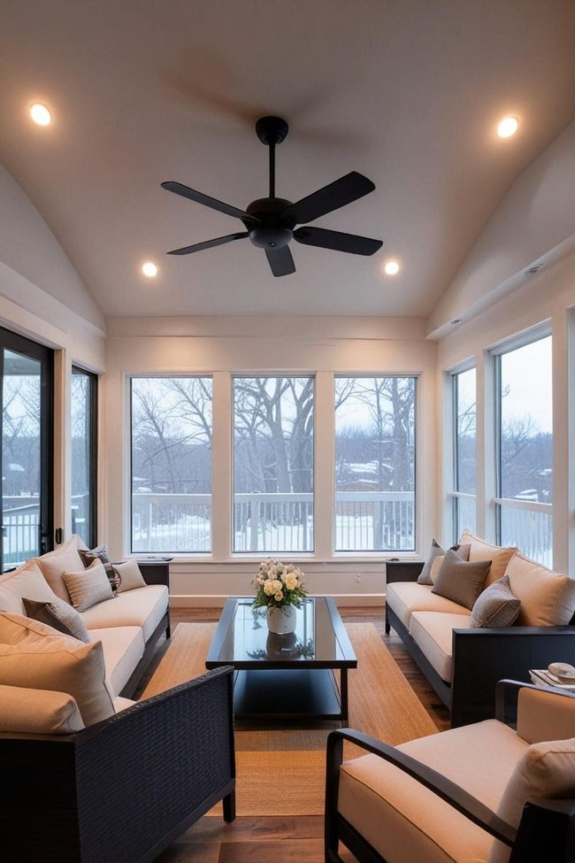 Matte Black Porch Ceiling Fan