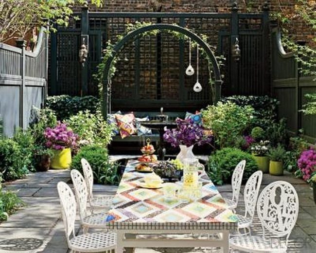 Yellow Flower Garden Gathering Space