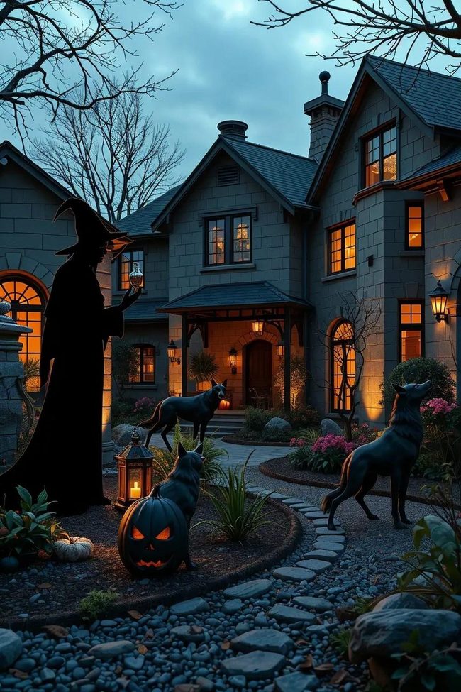 Black Metal Halloween Silhouettes