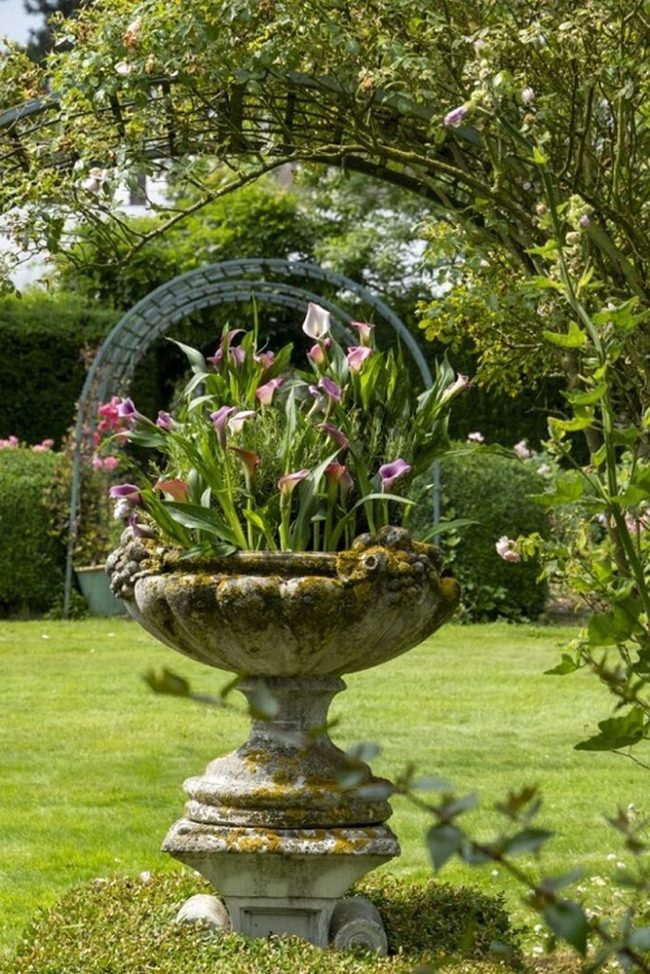 White Callas In Sculptural Goblets