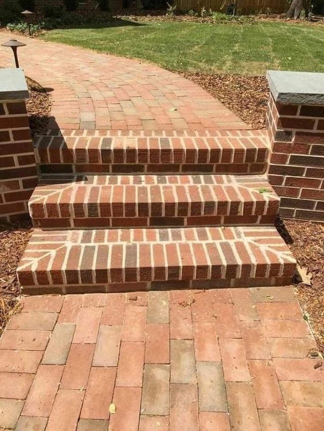 Curved Red Brick Pathways