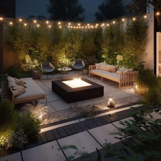 Firelit Garden Minimalism