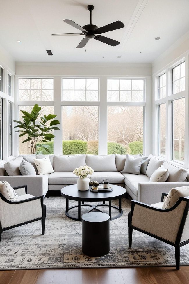 Neutral Upholstered Porch Seating