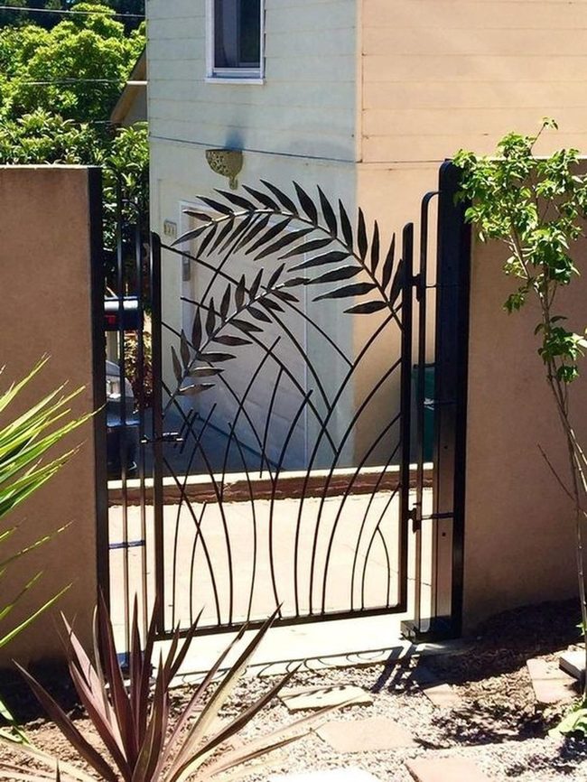 Ornate Metal Gate Framed Nature