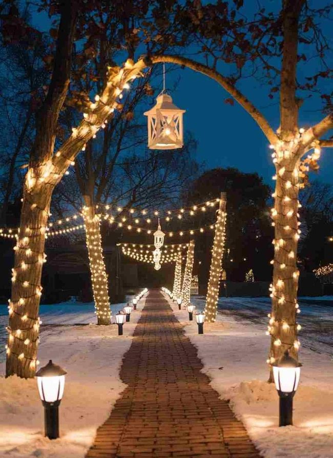 Solar Markers Lamp Winter Pathways