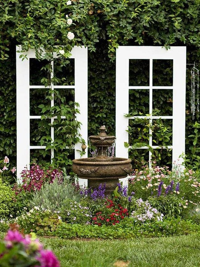 Vintage Door Trellis Garden Retreat