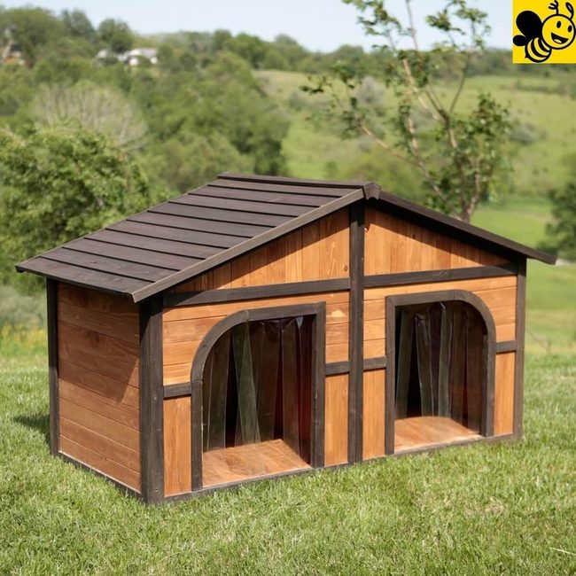 Two-Dog Shelter Dual Chamber Design