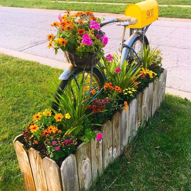 Vintage Bike Blooming Garden Display