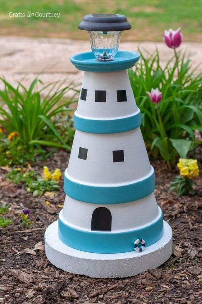 Stacked Clay Pots Lighthouse