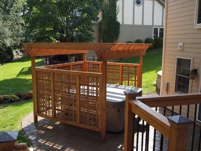 Tall Cedar Slats Block Views Naturally