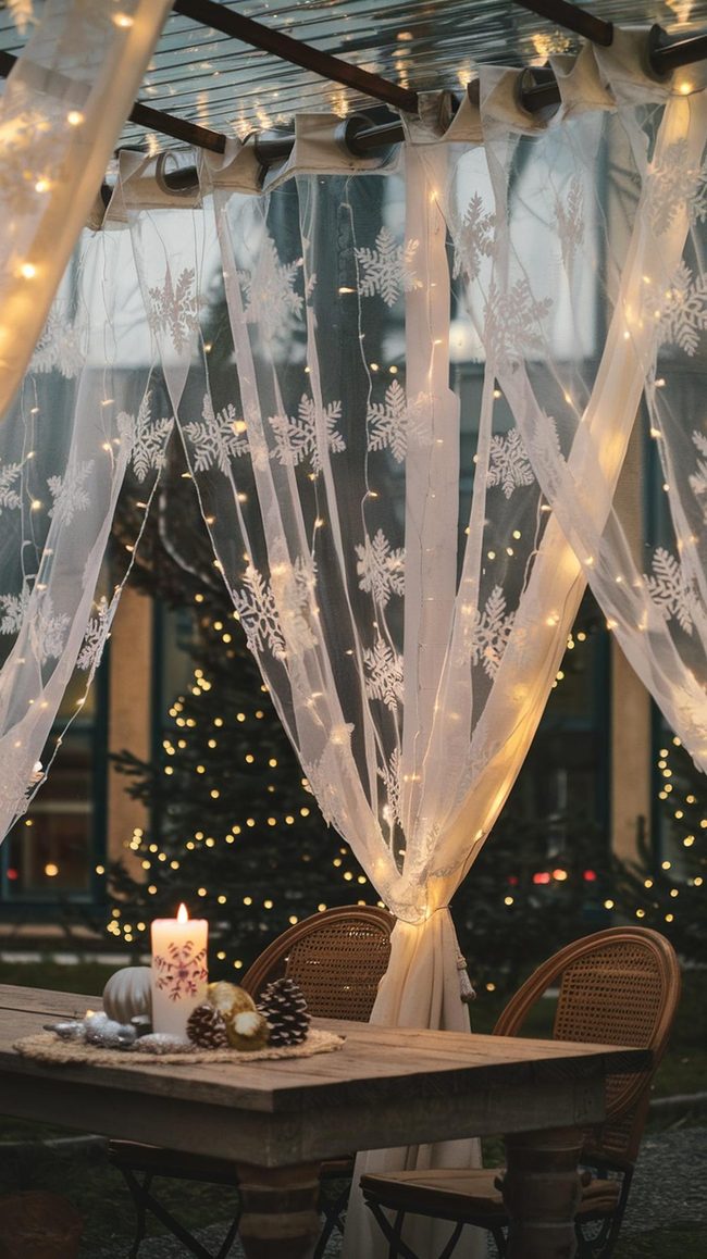 Flowing Fabric Shields Alfresco Celebrations