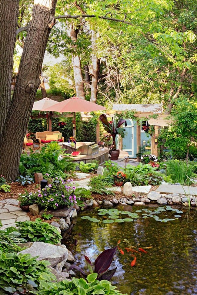 Stone-Circled Pond Retreat