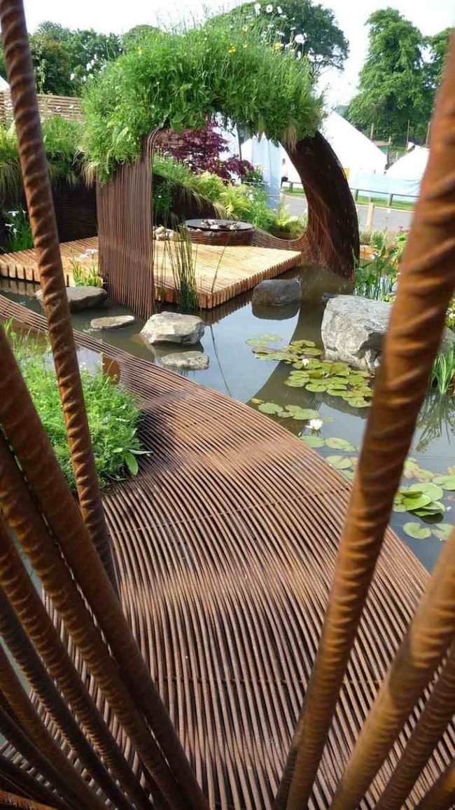 Weathered Corten Steel Garden Paths