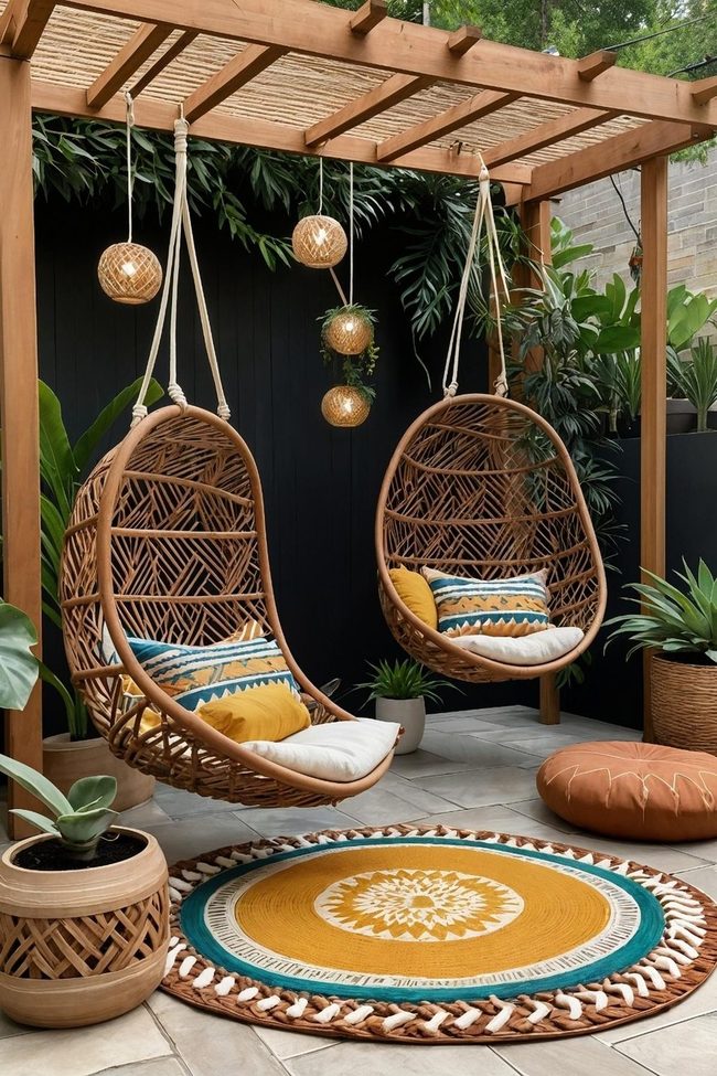 Macramé And Wicker Boho Retreat