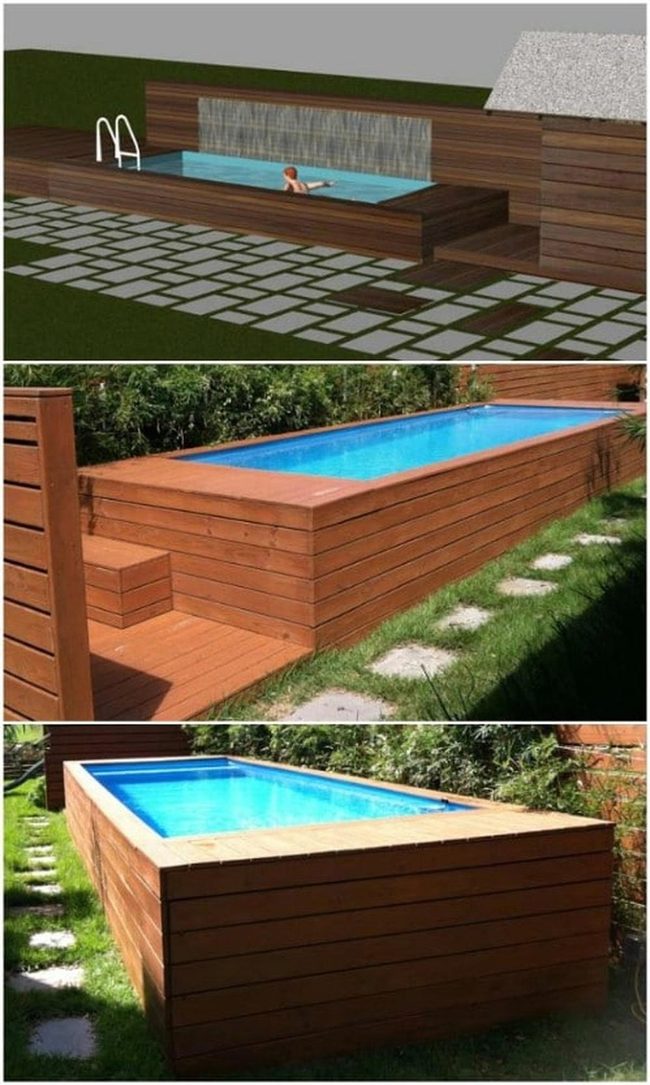 Wooden Shipping Container Pool