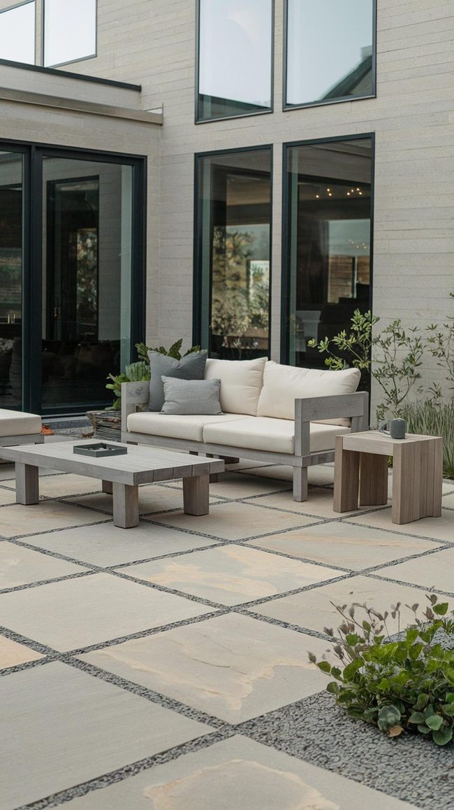Flagstone And Gravel Textural Pairing
