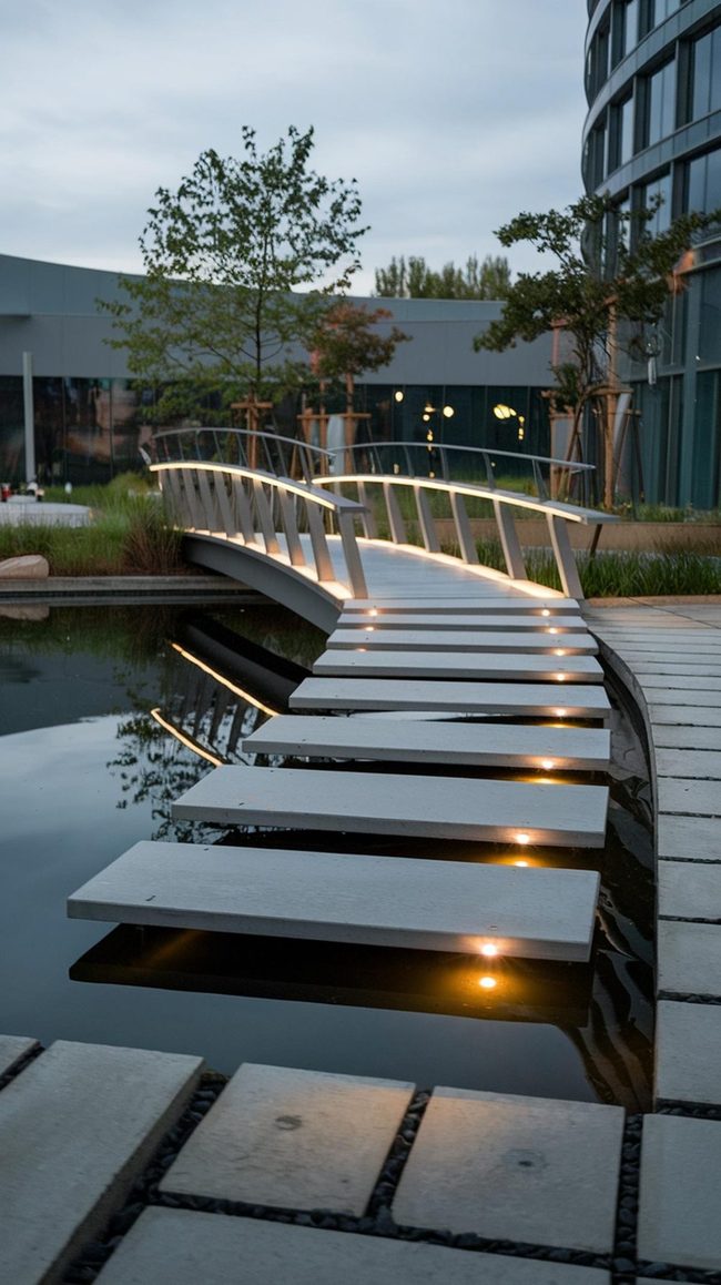 Concrete Arches Glow Water