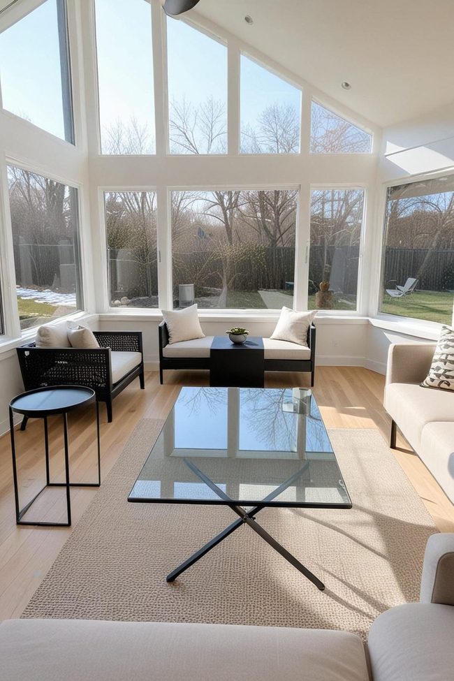 Glass and Chrome Tables for Airy Porches