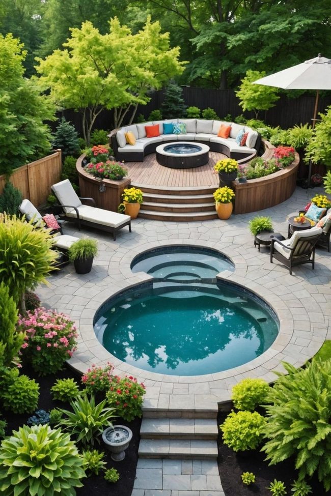 Elevated Deck Staircase Pool Access