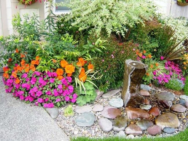 Cascading Water Over Natural Stone