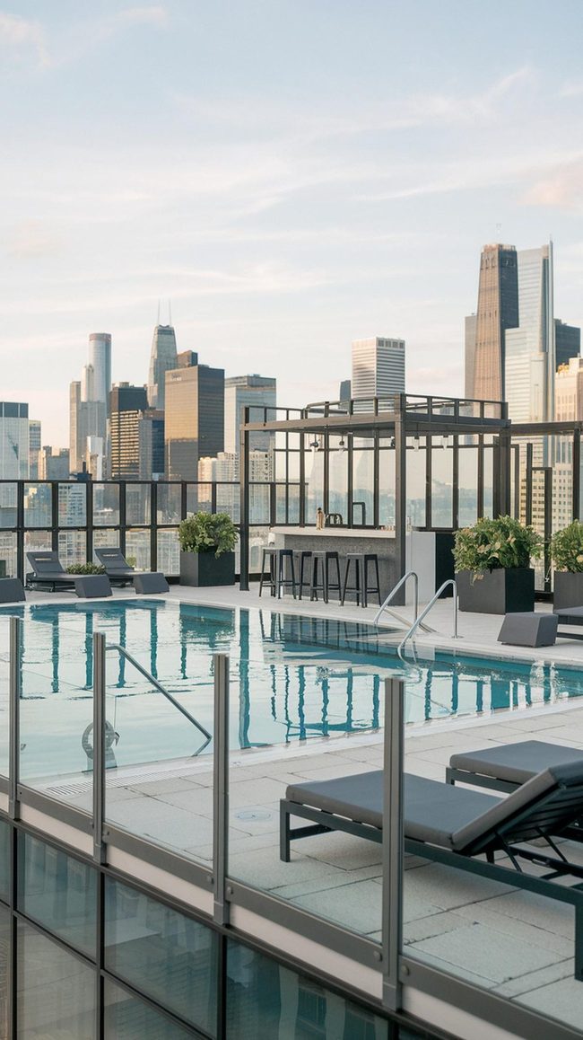 Urban Rooftop Infinity Pool