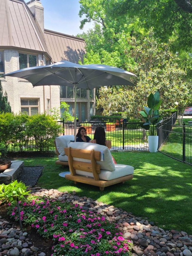 Shaded Cushioned Patio Retreat