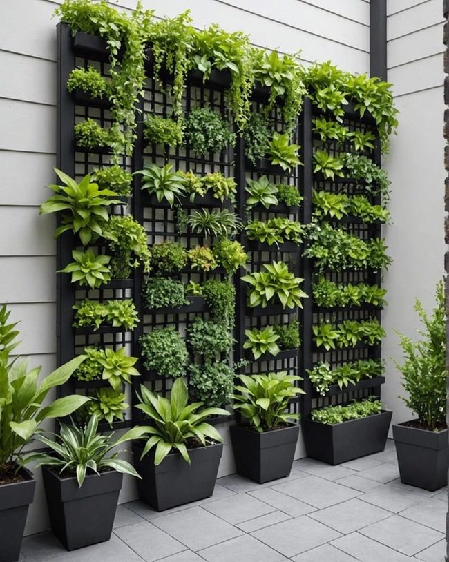 Green Wall of Climbing Vines
