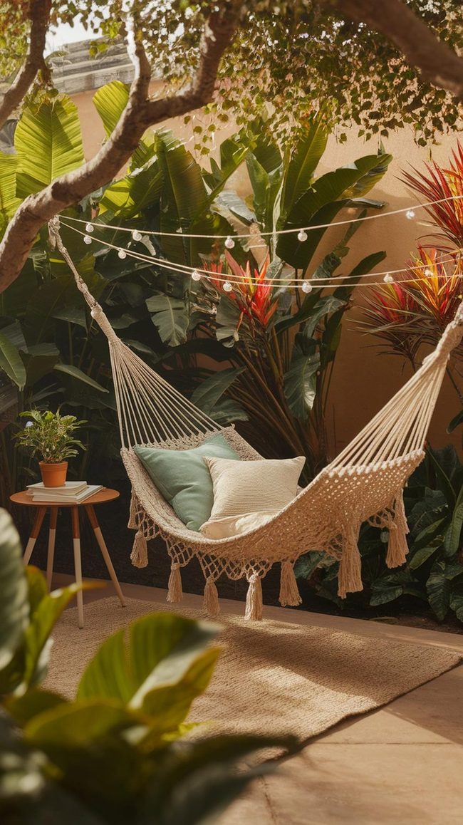 Woven Hammock Back Garden Retreat