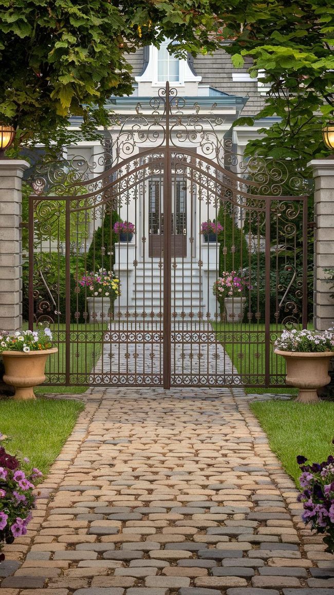 Wrought Iron Frames Lighting Beautifully