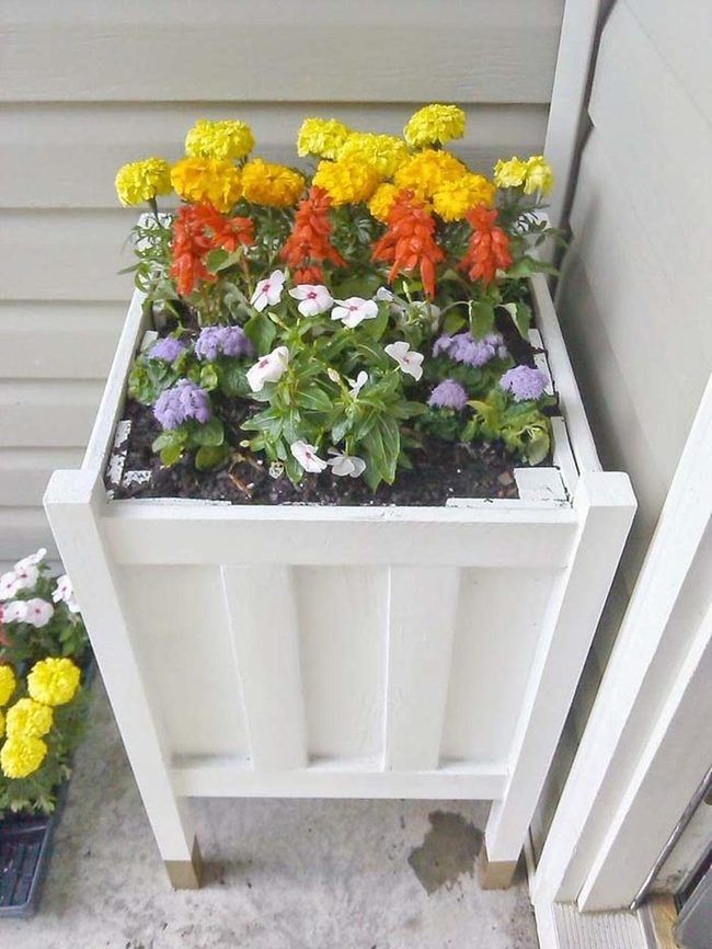 Blooming Wood Box Under Eight Dollars