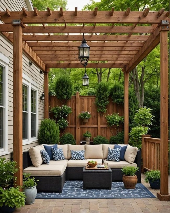 Pergola Lattice Shade Deck