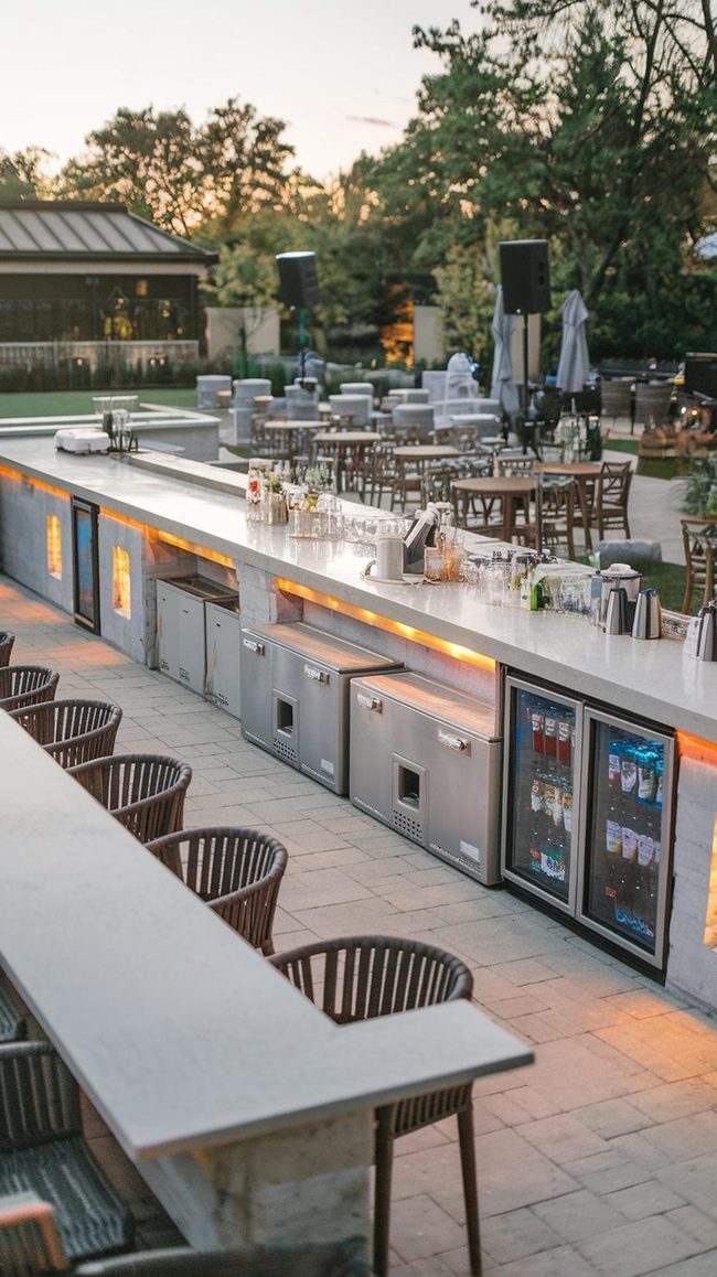 Backyard Bar Entertaining Station