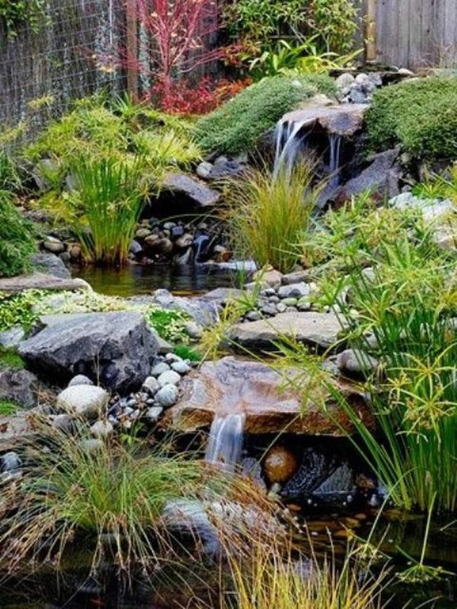 Dark Rocks, Flowing Water Garden