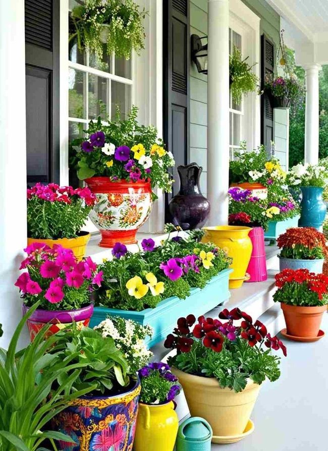 Blooming Planters Instant Porch Color