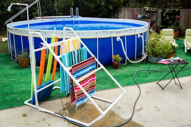 Pvc Pool Towel Organizer