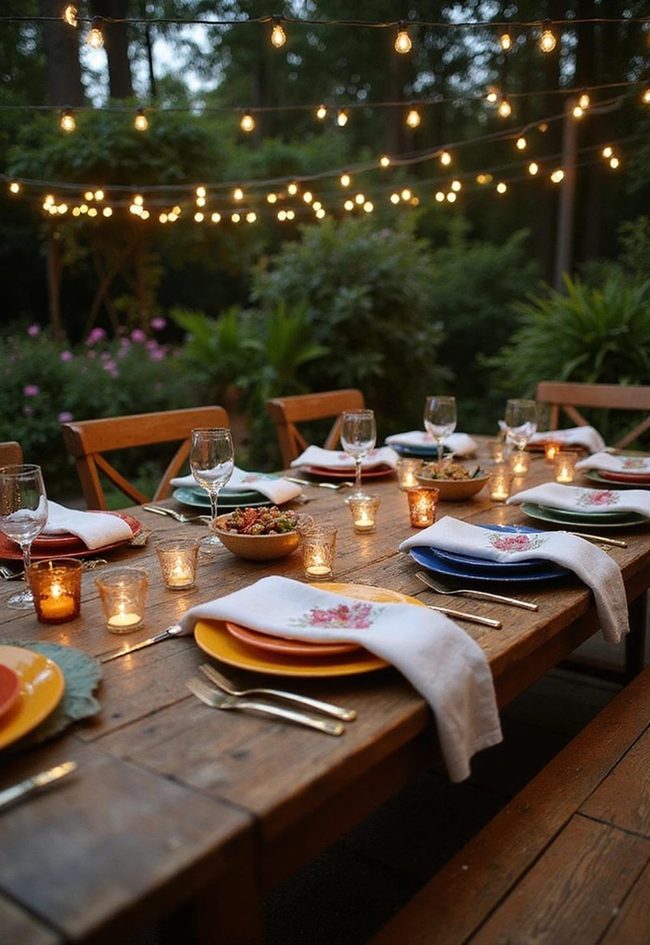 Weathered Hardwood Tables For Sustainable Terrace Dining
