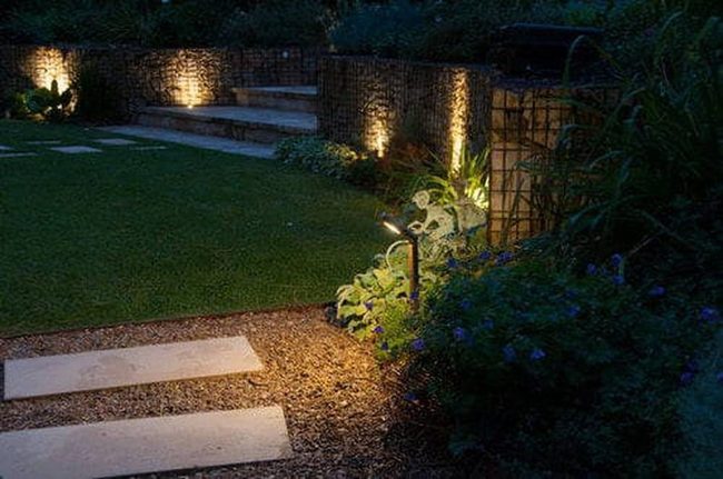 Solar-Powered Pathway And Tree Uplighting