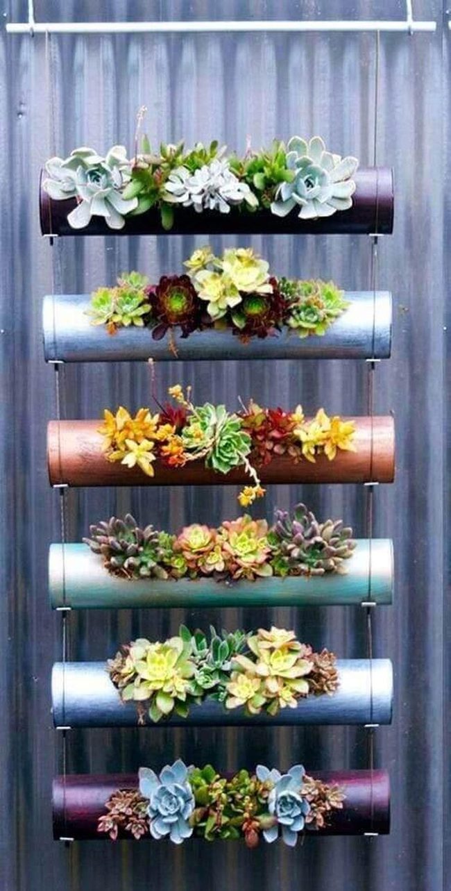 Weathered Wood Succulent Towers