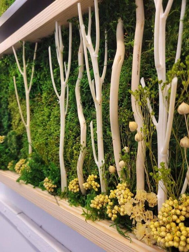 Green Moss Living Wall Art