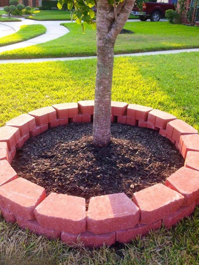 Red Brick Circle Tree Base