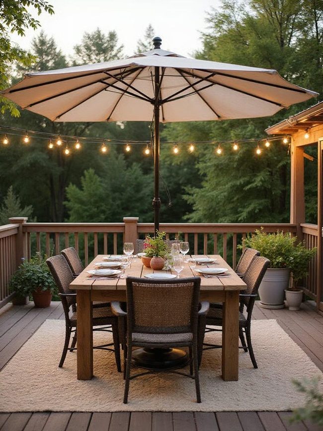 Expandable Deck Dining Furniture