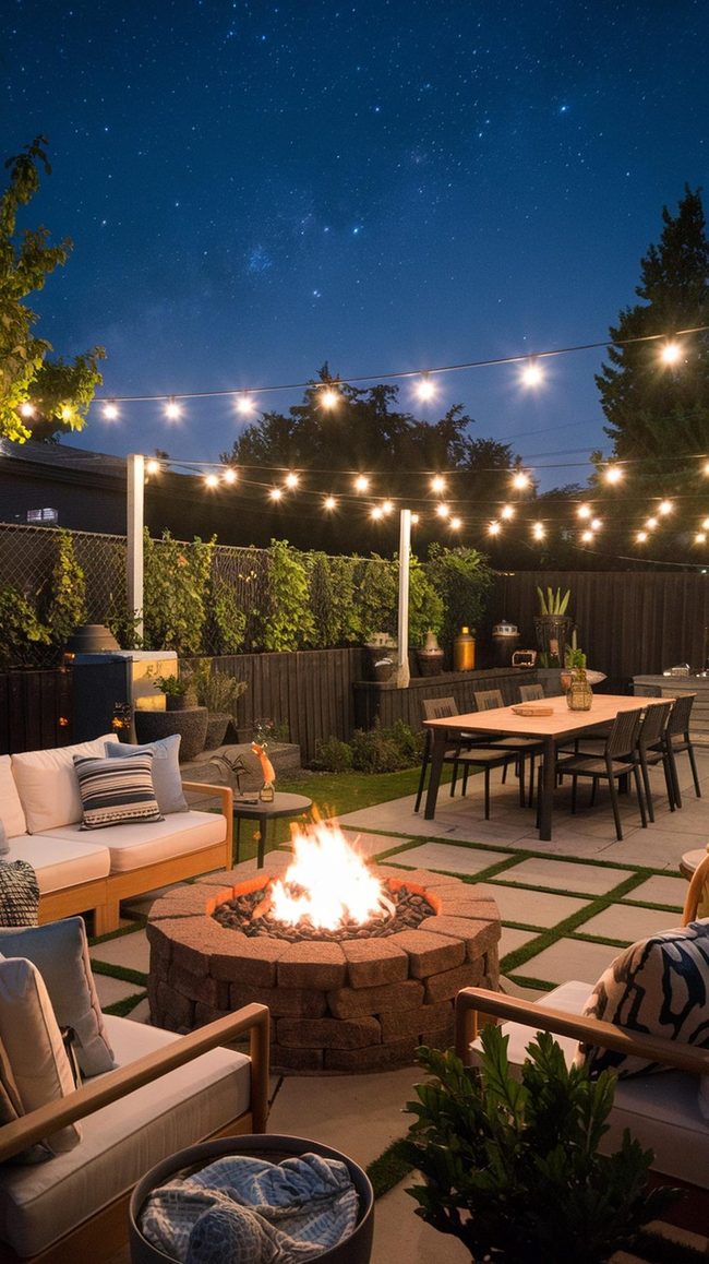 Backyard Fire Pit Gathering