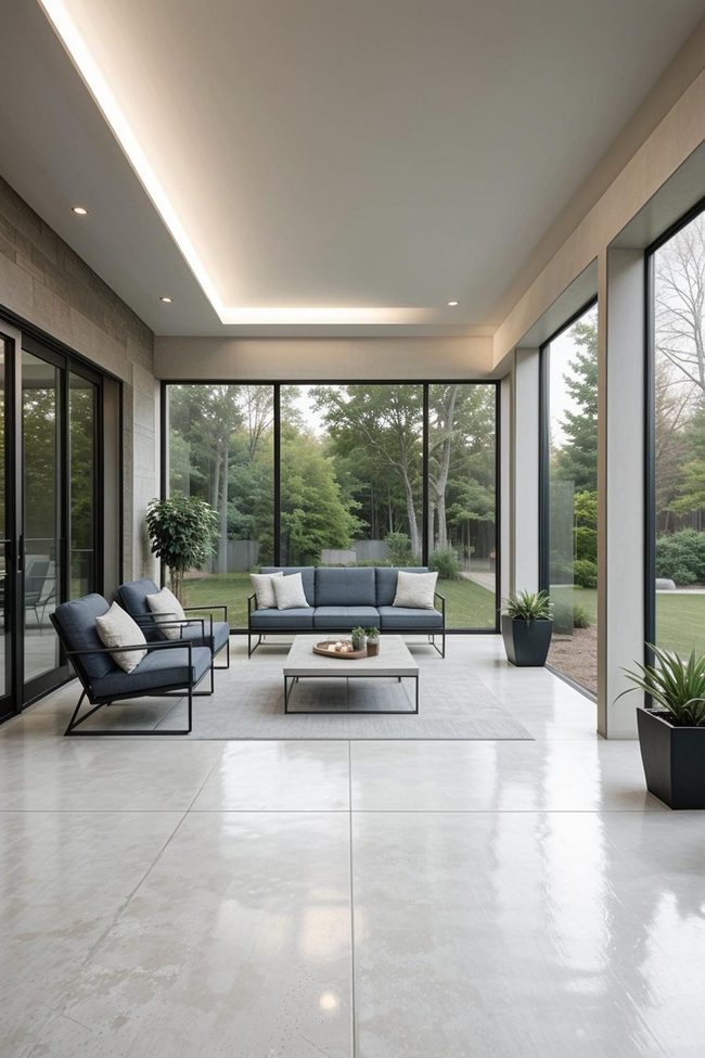Polished Concrete Meets Diffused Stone